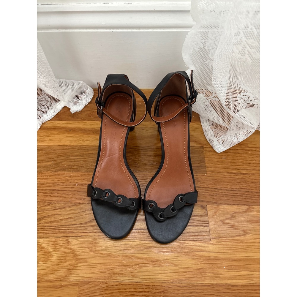 Coach Women's Leather Ankle Strap‎ Block Heel Sandals Size 8 - Picture 2 of 6